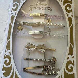 Disney Princess Hair Clip Set - Gold and White